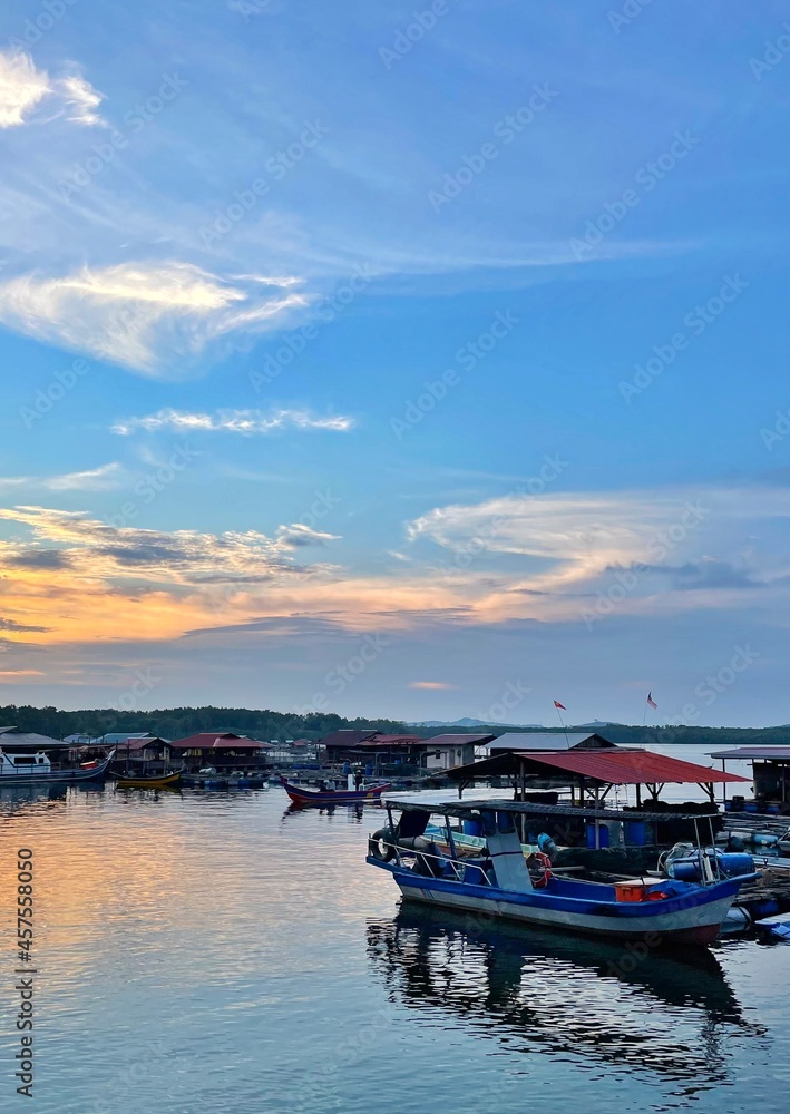 Fototapeta premium evening views at fishing villages