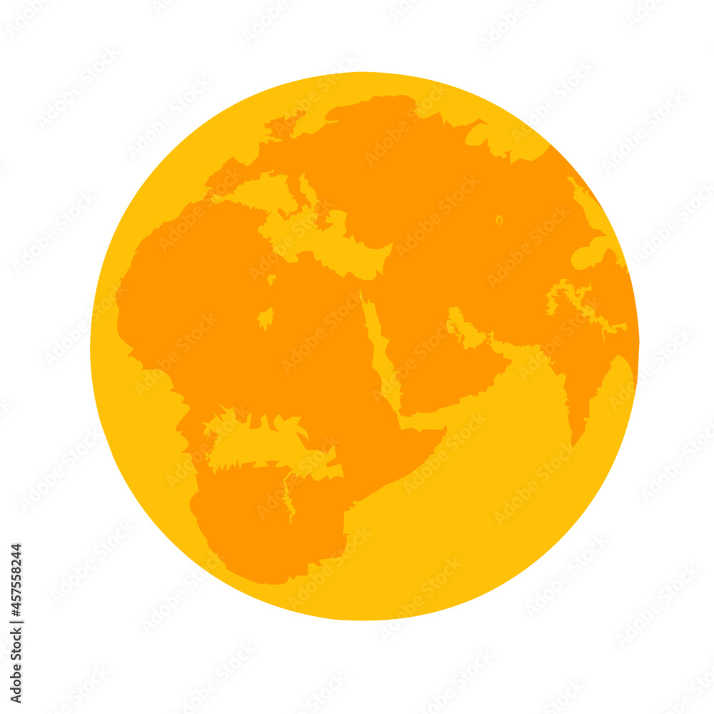Orange world map icon Orange world map icon