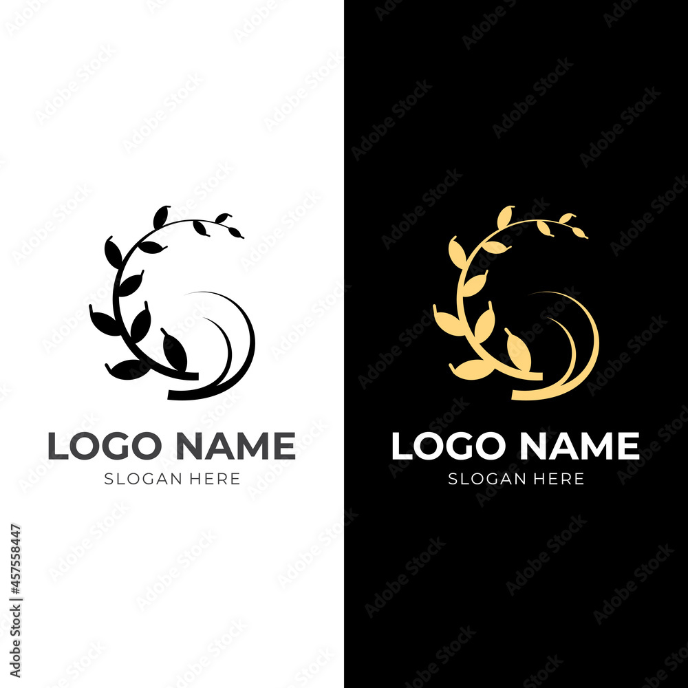wheat logo design with flat yellow and black color style wheat logo design with flat yellow and black color style