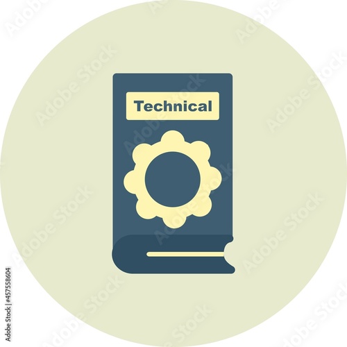 Technical Vector Flat Circle Icon Design photo