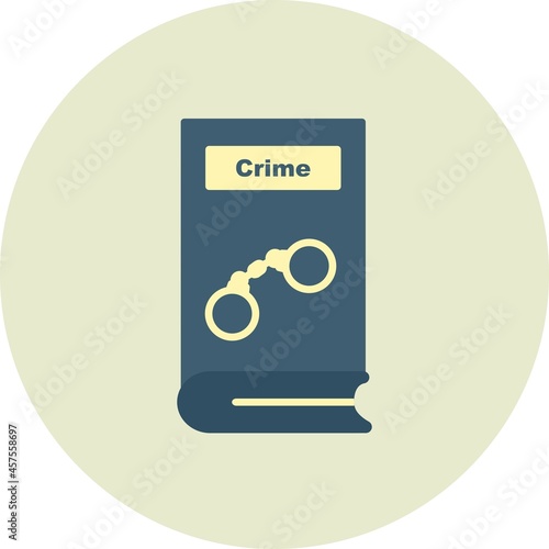  Crime Vector Flat Circle Icon Design