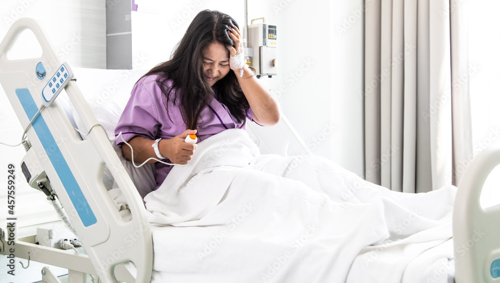 emergency nurse call button in hospital room. emergency botton for patient on bed at Hospital ward. Health care concept emergency nurse call button in hospital room. emergency botton for patient on bed at Hospital ward. Health care concept