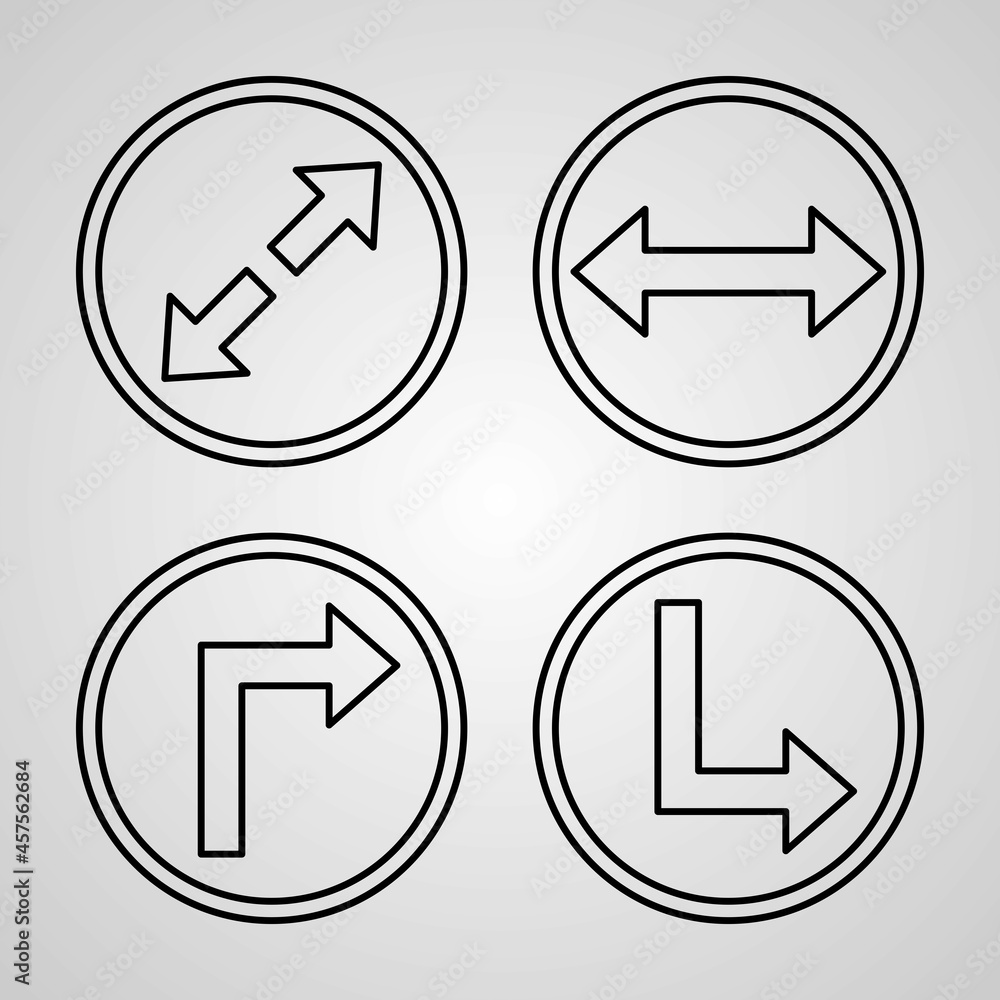 Arrows Symbol Collection On White background Arrows Outline Icons Arrows Symbol Collection On White background Arrows Outline Icons