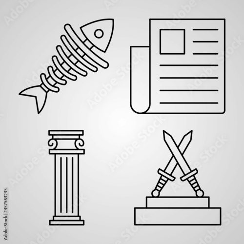 Museum Icon Set Vector illustration EPS