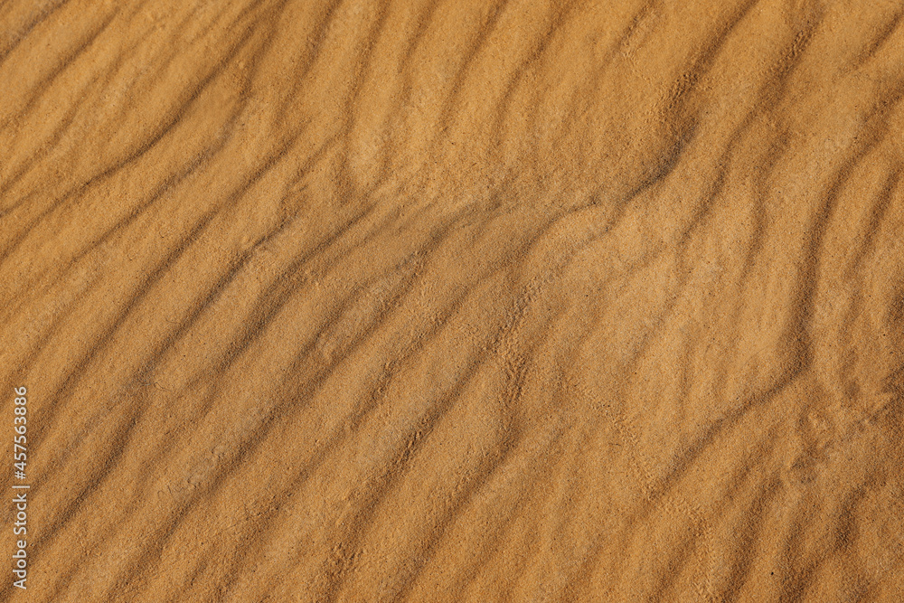 Closeup view of sand dune in desert as background Closeup view of sand dune in desert as background