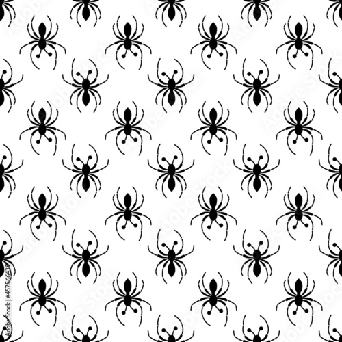 Halloween spider pattern seamless background texture repeat wallpaper geometric vector © ylivdesign