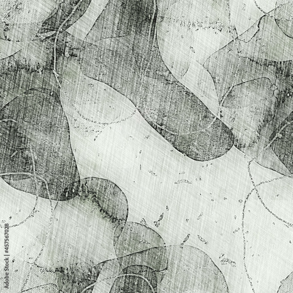 Fototapeta premium Seamless hand drawn pencil sketch pattern for surface print. High quality illustration. Ornate hand drawn look with lights and shadows and crosshatch texture. Ornate abstract design in perfect repeat.