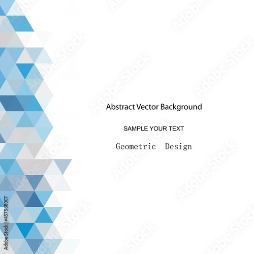 blue triangular background. Modern design element. Presentation template. eps 10