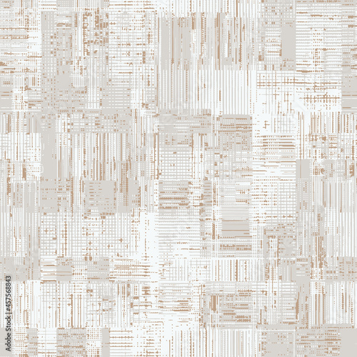 Fancy fabric linen, blended with washed coat surface tile jacquard texture digital printing pattern design. Yarns for sports style. Vector fabric seamless pattern. Abstract natural textured