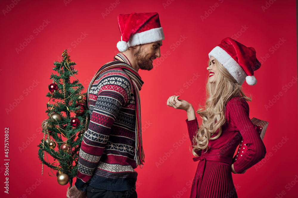 man and woman gifts christmas new year lifestyle man and woman gifts christmas new year lifestyle