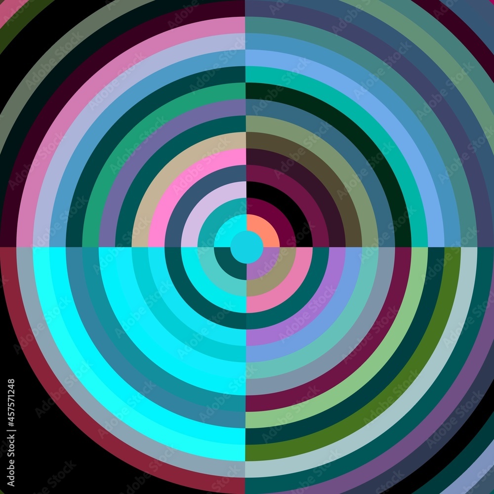 Blue pink red green circular abstract background with circles Blue pink red green circular abstract background with circles