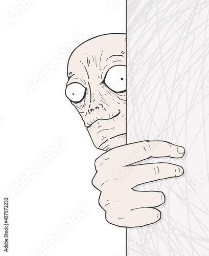 Curiosity man draw
