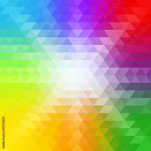 Multicolor blue, yellow, orange geometric rumpled triangular low poly style gradient illustration graphic background. Vector polygonal design for your business. eps 10