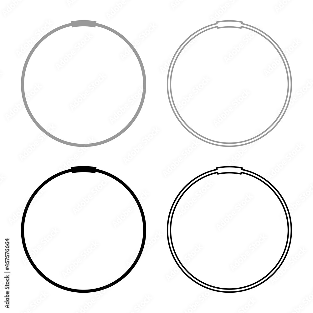 Camp with threaded connection for pipesHomut Reten Fastening for pipe set icon grey black color vector illustration flat style image Camp with threaded connection for pipesHomut Reten Fastening for pipe set icon grey black color vector illustration flat style image