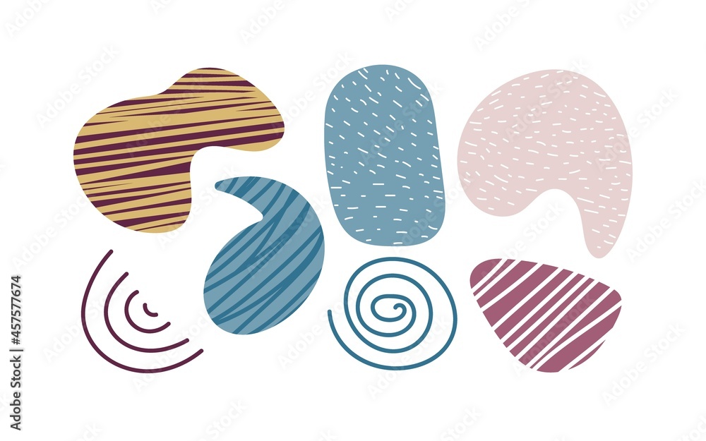 custom made wallpaper toronto digitalAbstract geometrical shape set. Hand drawn various shapes. Modern illustration in vector. For web, vintage, advertisement, commercial banner, poster, leafle. Collection trendy halftone vector shapes