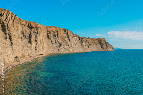 Beautiful panorama of the coastal landscape in the Crimea. Black Sea