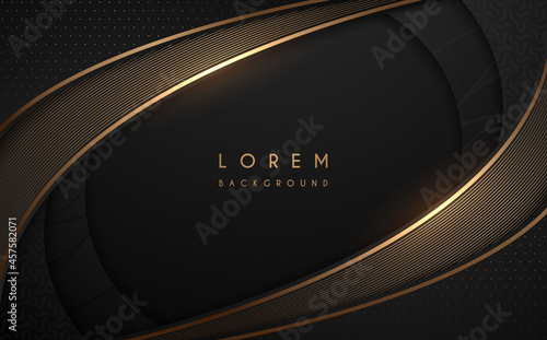 Abstract black and gold luxury background