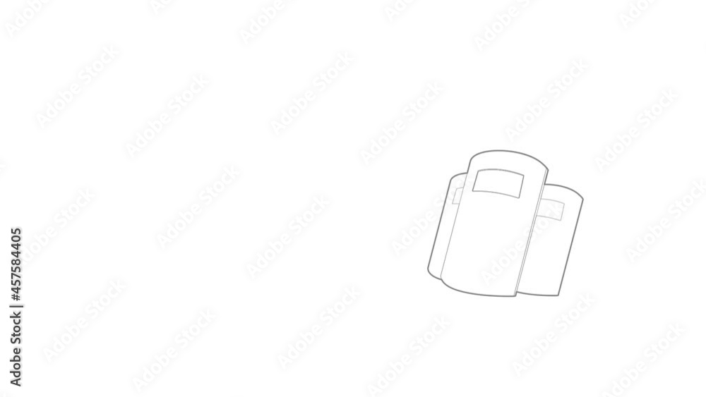Police shields icon animation best outline object on white background Police shields icon animation best outline object on white background