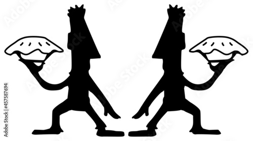 Pie Fight Duel Silhouette