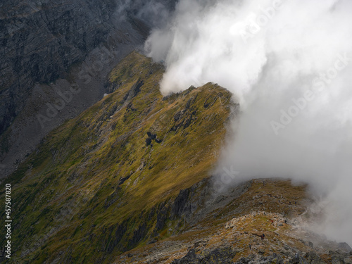 Stormy alpine landscape in the Fagaras Mountains, Romania, Europe