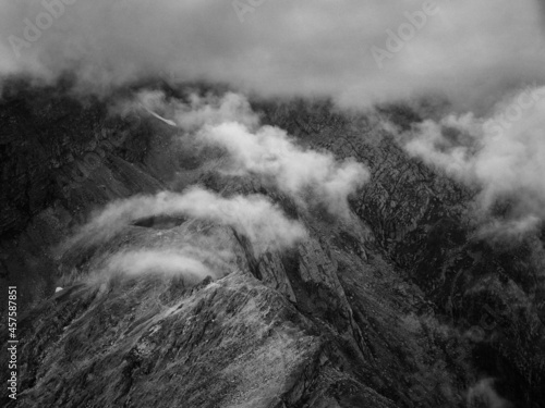 Stormy alpine landscape in the Fagaras Mountains, Romania, Europe photo