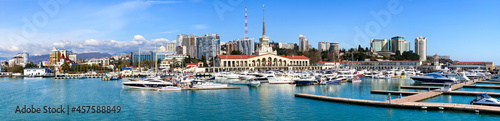 Sochi Marine Station and the yacht pier.
