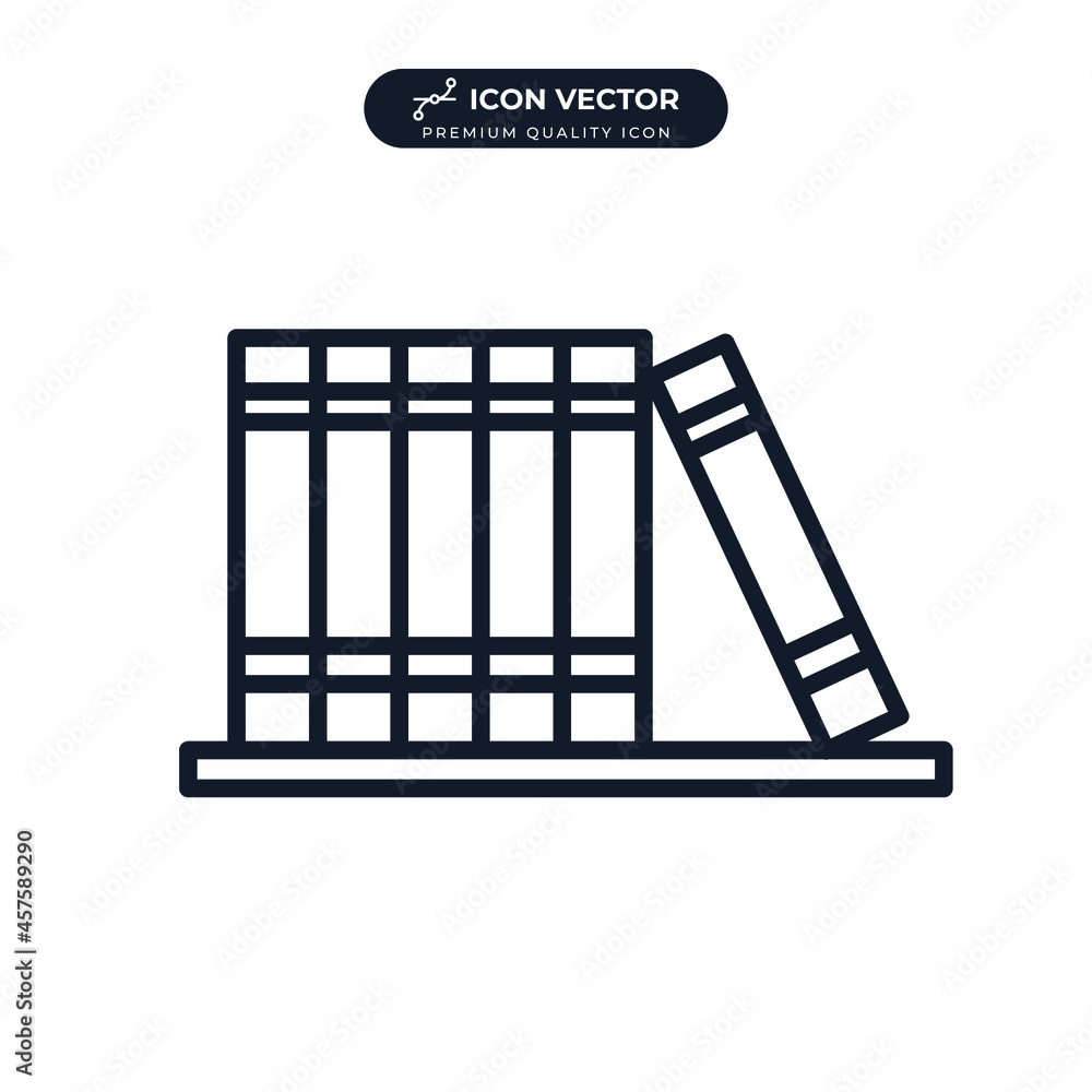 bookshelf icon symbol template for graphic and web design collection logo vector illustration bookshelf icon symbol template for graphic and web design collection logo vector illustration