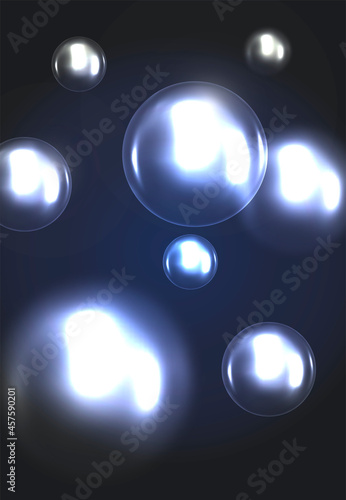 Абстрактный фон с геометрическими фигурами в голубых тонах.