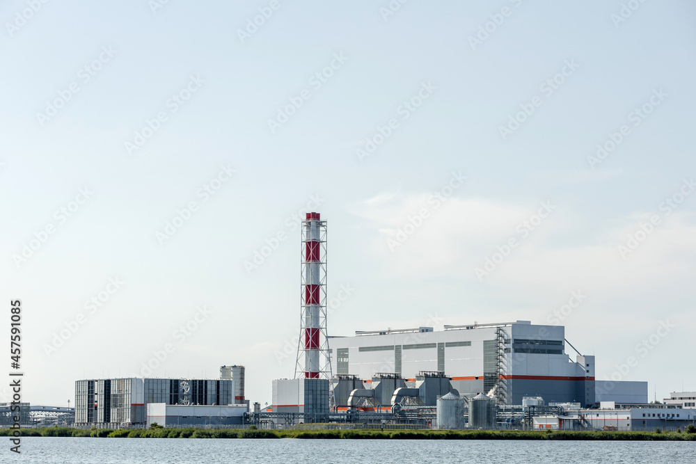 large modern power plant building