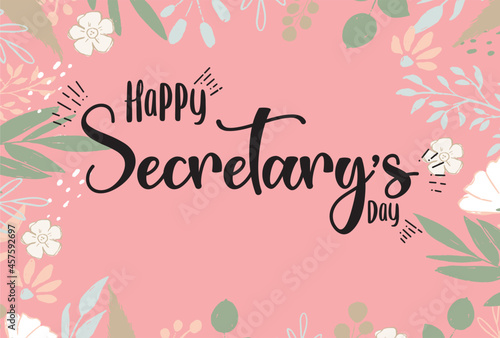 Administrative Professionals Day, Secretaries Day or Admin Day. Holiday concept. Template for background, banner, card, poster, t-shirt with text inscription