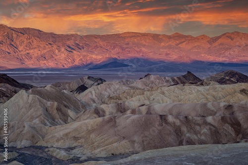 National parks usa southwest landscape of rocks and petrified sand dunes in NP Valley of Death (one of the warmest places on Earth)