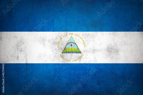 Grunge Nicaragua flag photo