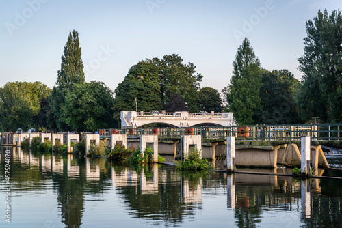 Teddington Lock on the Thames river, London Borough of Richmond, England, UK photo