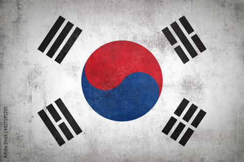 Grunge South Korea flag