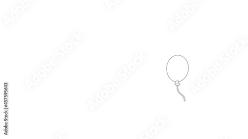 Wallpaper Mural Balloon icon animation best outline object on white background Torontodigital.ca