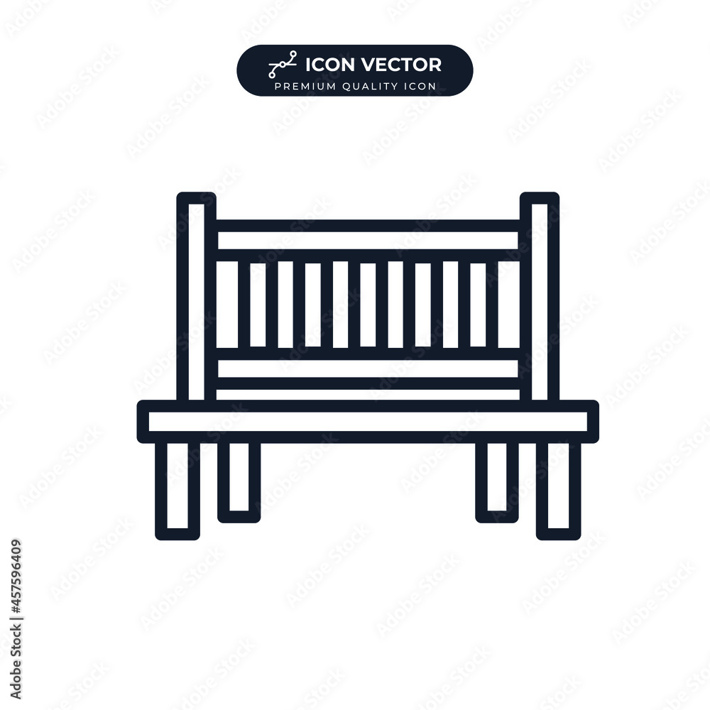 bench icon symbol template for graphic and web design collection logo vector illustration bench icon symbol template for graphic and web design collection logo vector illustration