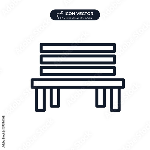 bench icon symbol template for graphic and web design collection logo vector illustration