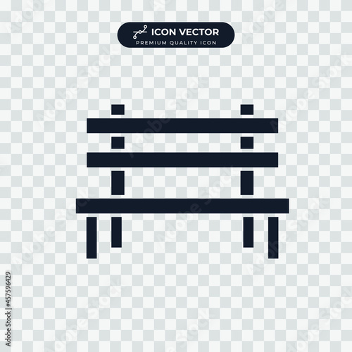 bench icon symbol template for graphic and web design collection logo vector illustration