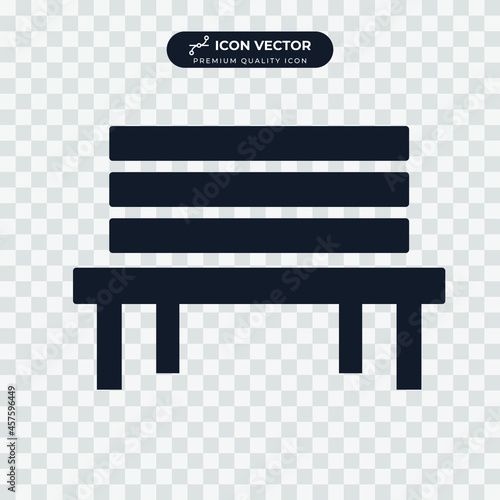 bench icon symbol template for graphic and web design collection logo vector illustration