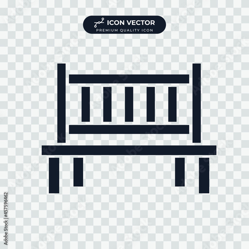 bench icon symbol template for graphic and web design collection logo vector illustration