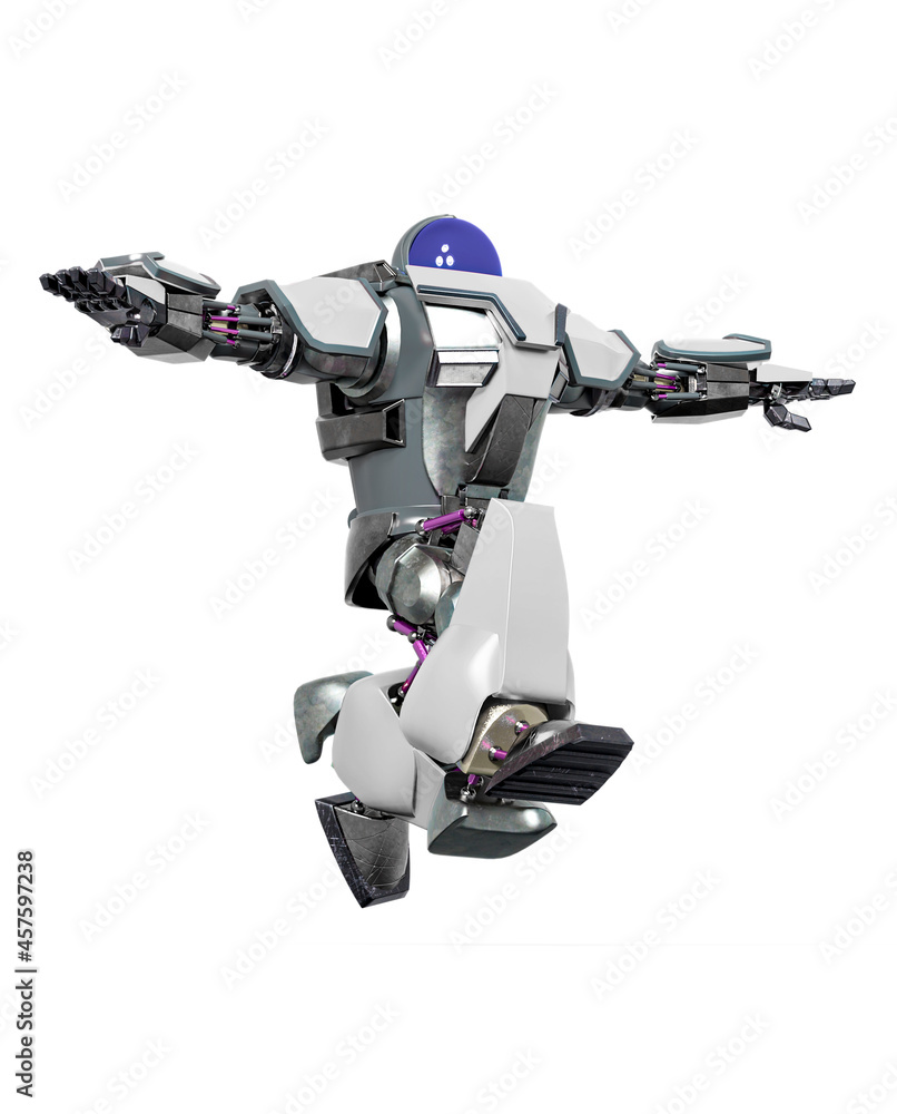 giant robot is floating giant robot is floating