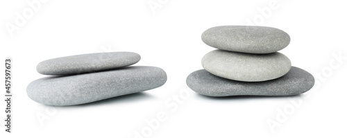 Sea stones, flat, slide, isolated on a white background