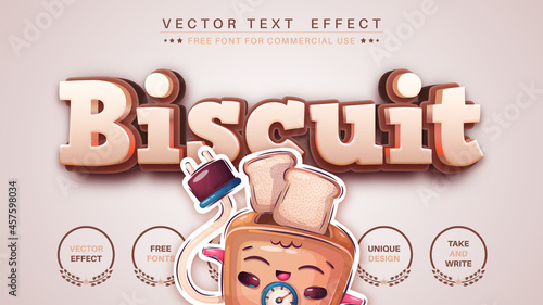Bisquit - Editable Text Effect, Font Style