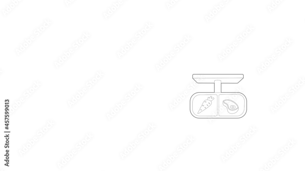 Shop pointer icon animation best outline object on white background Shop pointer icon animation best outline object on white background