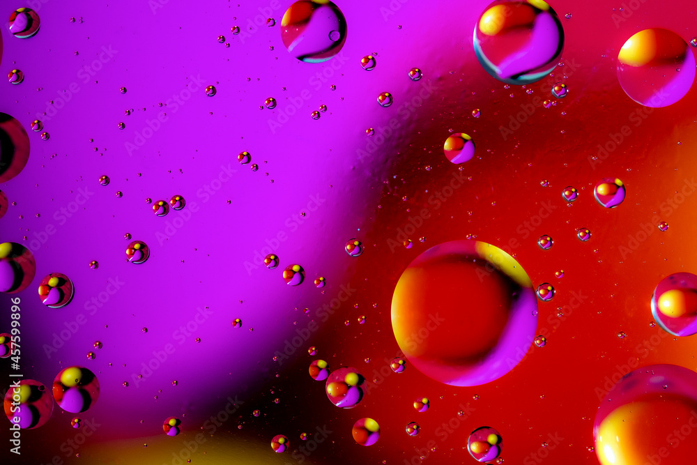 Abstract colorful background of oil circles. Oil in the water surface circles, water foam and oil bubbles. Abstract colorful background of oil circles. Oil in the water surface circles, water foam and oil bubbles.