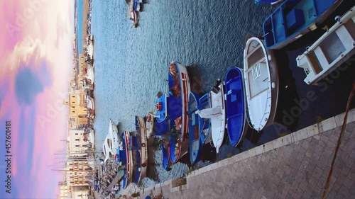 Boats of fishermen in the port of Gallipoli