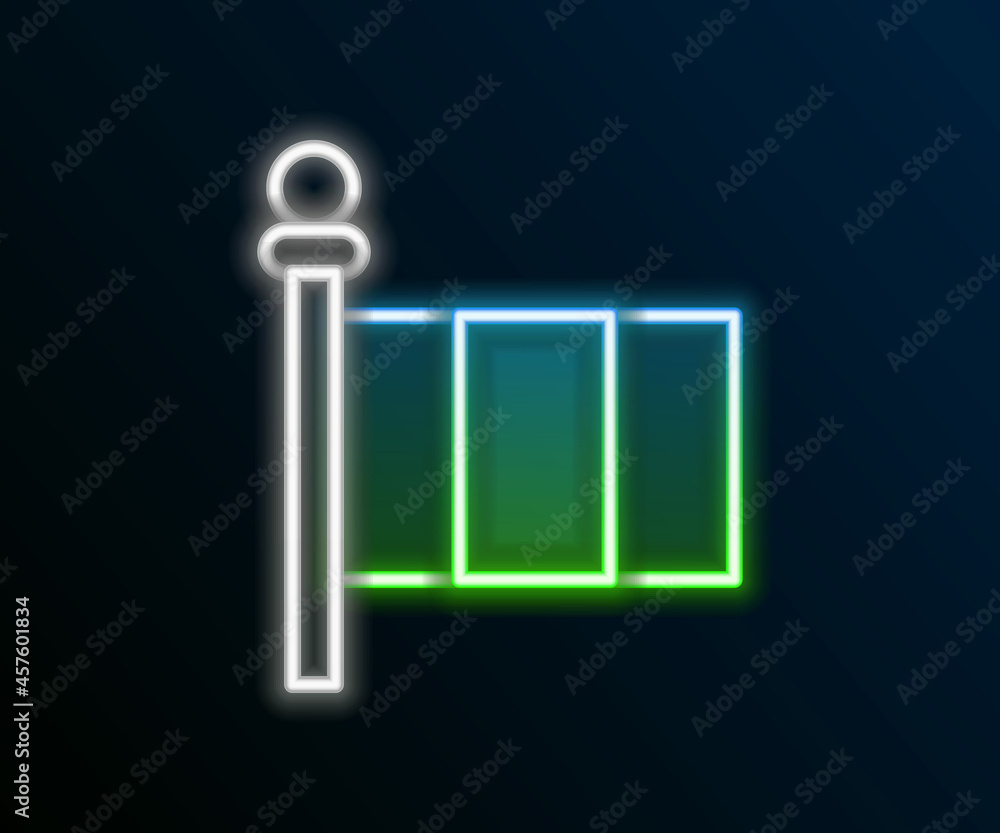 Glowing neon line Flag Italy icon isolated on black background. Colorful outline concept. Vector Glowing neon line Flag Italy icon isolated on black background. Colorful outline concept. Vector