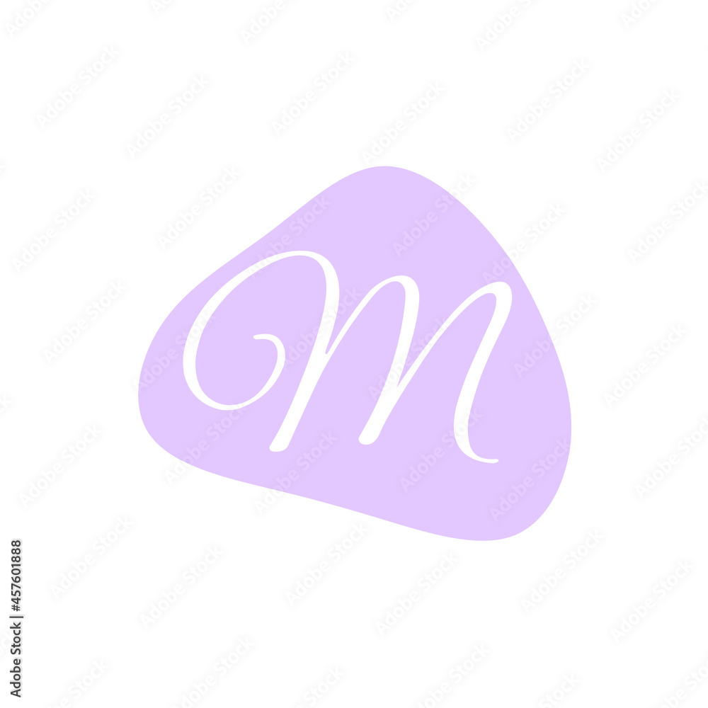 Simple romantic modern abstract lettering sign creative design symbol logo
