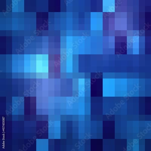 abstract vector square pixel mosaic background - blue. eps 10