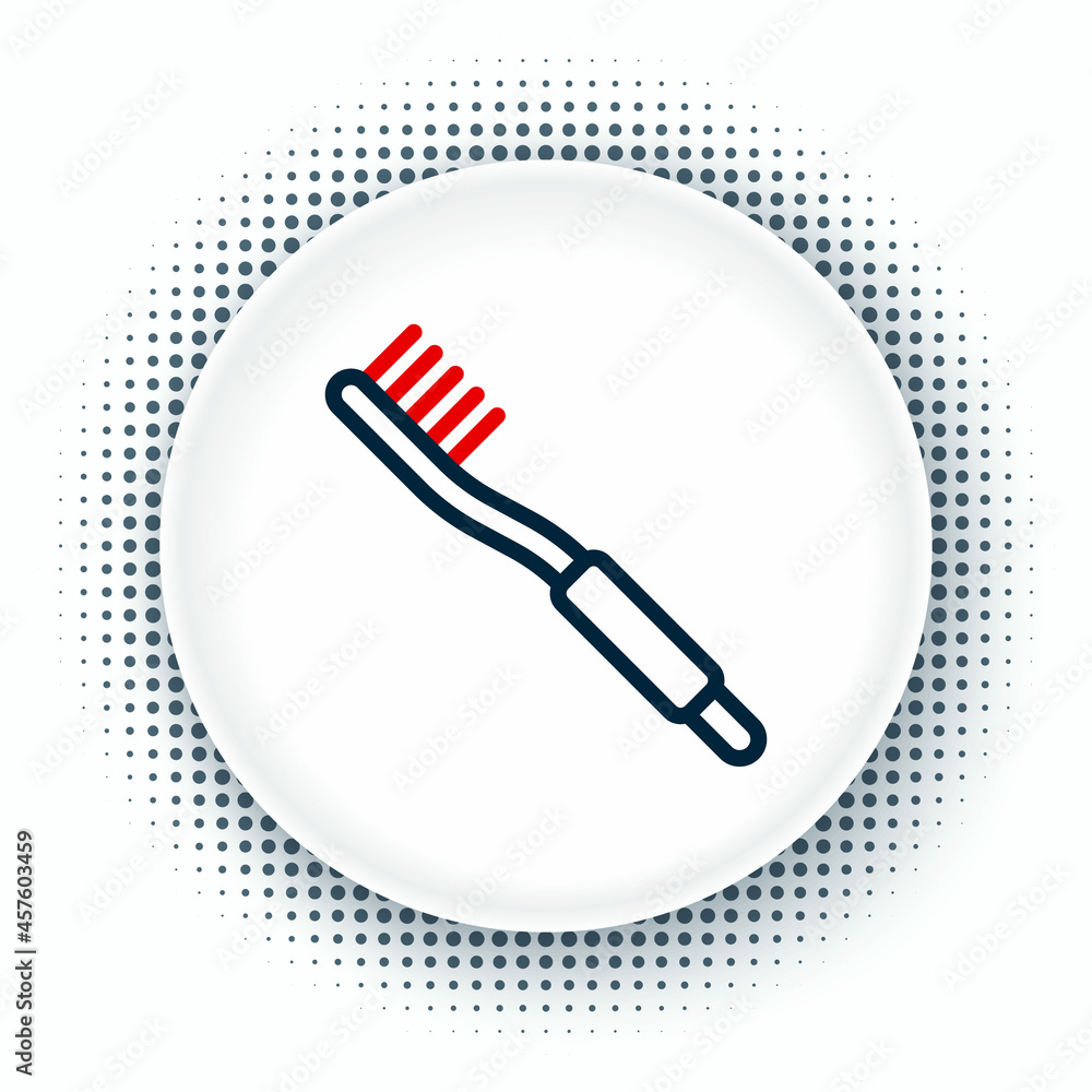 Line Toothbrush icon isolated on white background. Colorful outline concept. Vector Line Toothbrush icon isolated on white background. Colorful outline concept. Vector